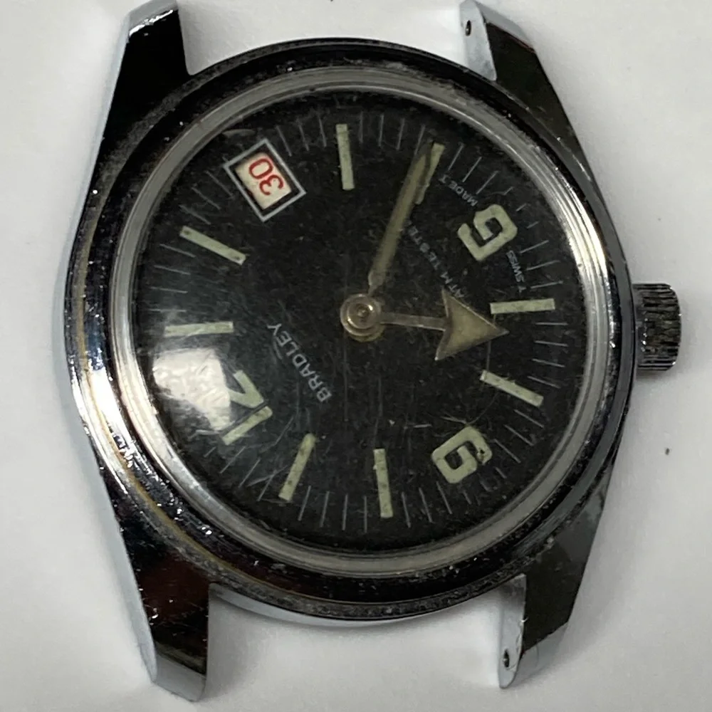 Vintage Bradley dive watch parts restore, untested